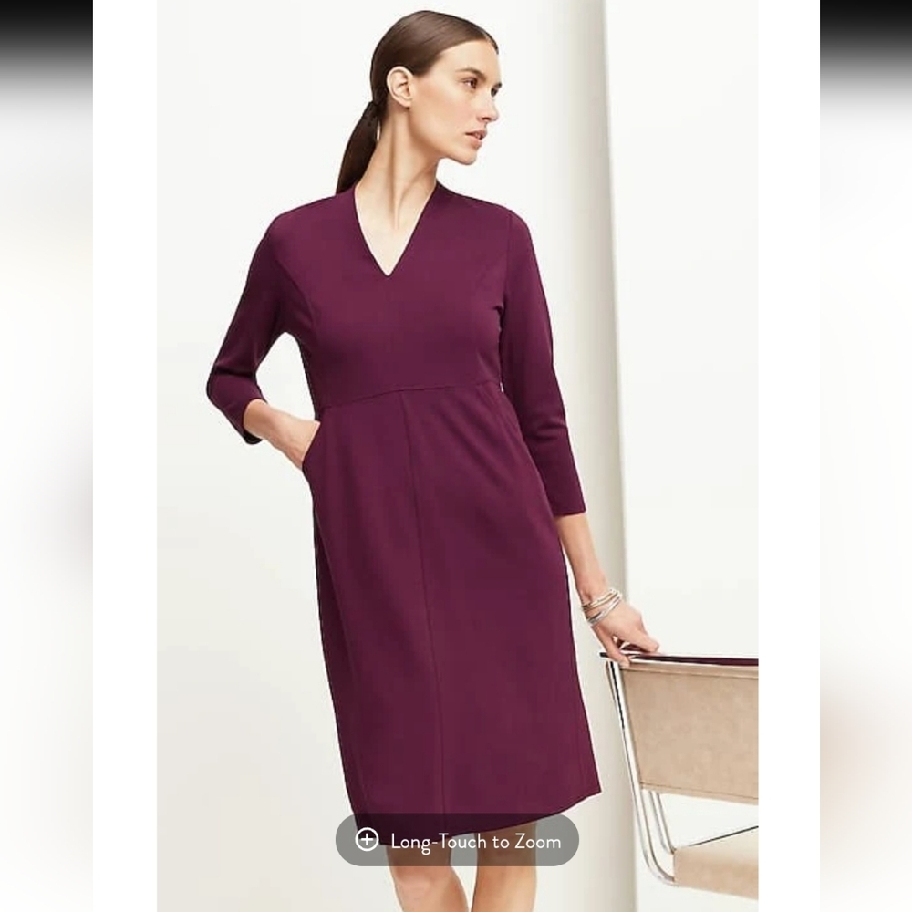 J.Jill Wearever Double-Face Jersey Shaeth Dress in Passion Fruit